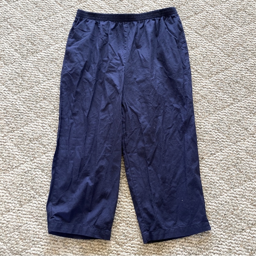 5/$15 Casual Melrose Lightweight Dark Blue Capris Large